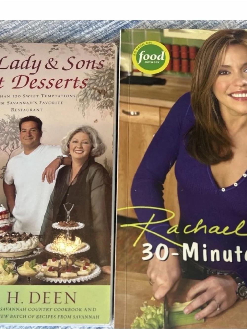 2 Rachael Ray 30-Minute Meals Cookbook & Paula Deen Desserts